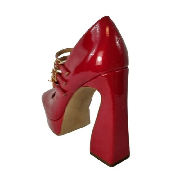 Jessica Simpson Darena Patent Mary Jane Platform Pumps Womens 8.5 Strappy New - Picture 12 of 14